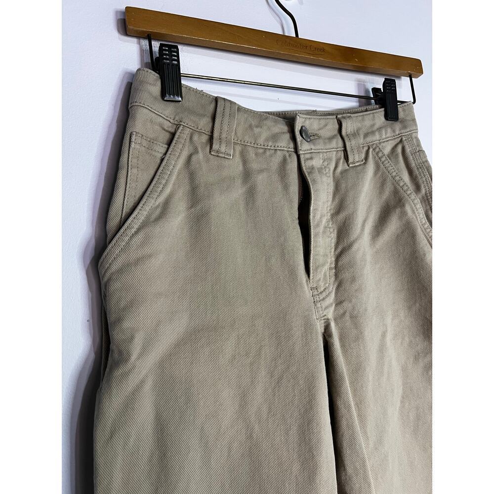 TNA Boyfriend Jeans in Khaki Size 00 25 in waist and 26 in inseam - Picture 2 of 5